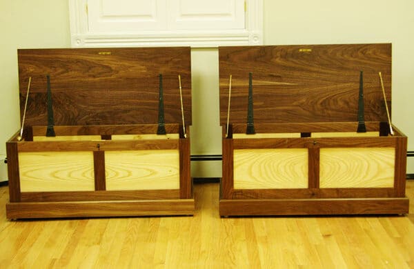 Matching custom wood chests